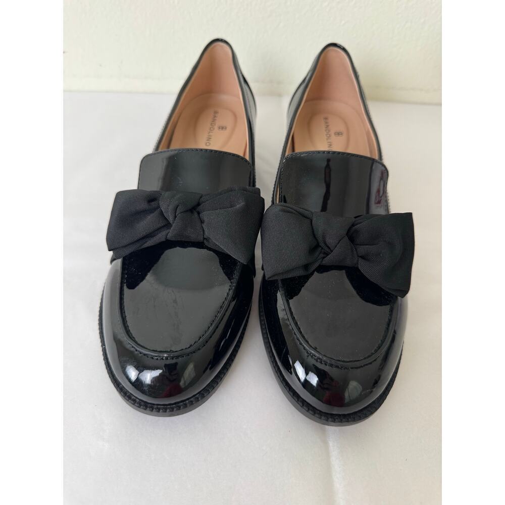 Bandolino Lindio Patent Loafers Grosgrain Bow Black Slip On Shoes 8.5 - Picture 5 of 13